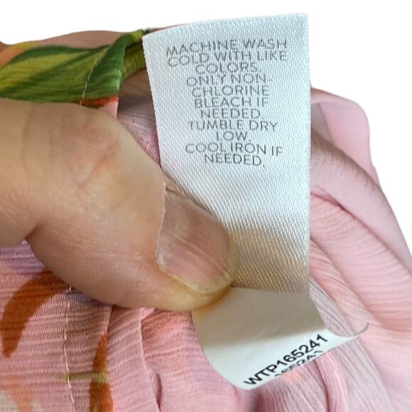 J. Jill Pink Tropical Floral 3/4 sleeve Tunic or Mini Dress Small - Picture 5 of 9